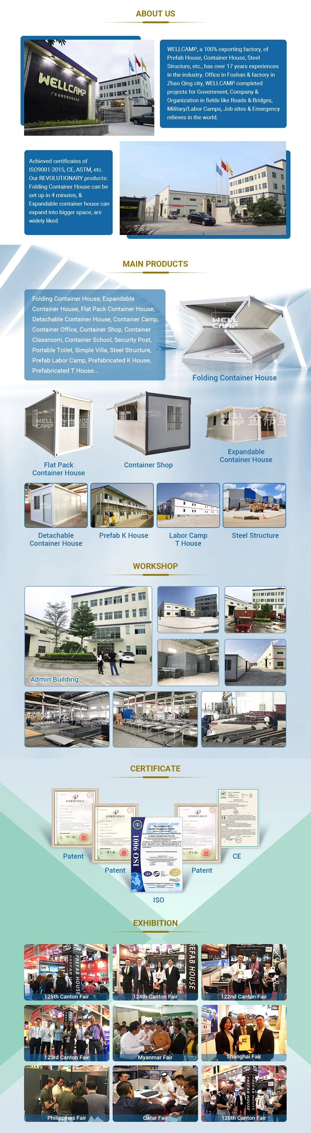 Prefabricated Expandable Modular Container Home Flat Pack Container House Office