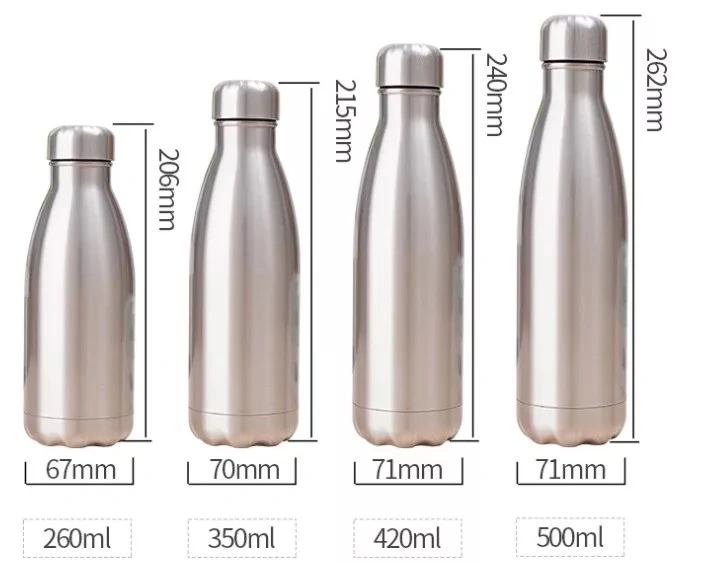 350ml/750ml Stainless Motion Sports Rugged Water Cup Monolayer Metal Color Cola Drink Bottle Drinkware