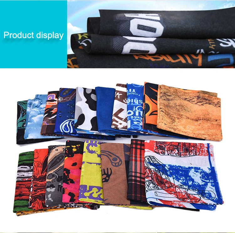 Cheap Wholesale Custom Fashion Sport Printing Silk Cooling Seamless Magic Tube Scarf Printed Head Elastic Collar Neck Polyester Bandana Multifunctional Headwear