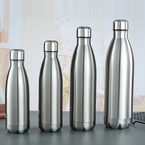 350ml/750ml 스테인레스 모션 스포츠 견고한 워터 컵 단층 금속 컬러 콜라 음료 병 Drinkware